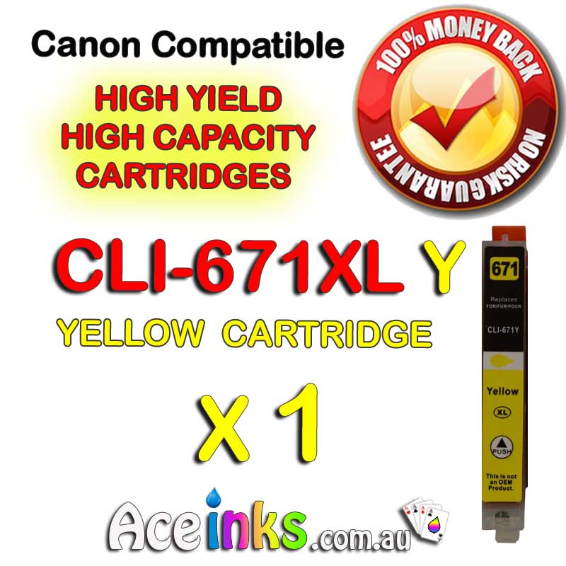 Compatible Canon CLI-671XLY Yellow
